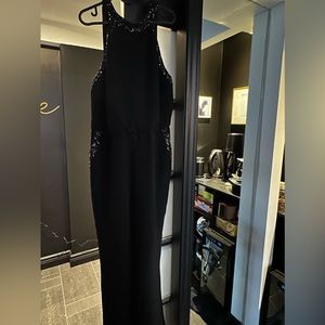 Jumpsuit black with glitter